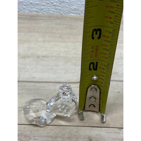 Swarovski Crystal Figurine Dove Pigeon Pink Eyes No Box - Picture 7 of 7